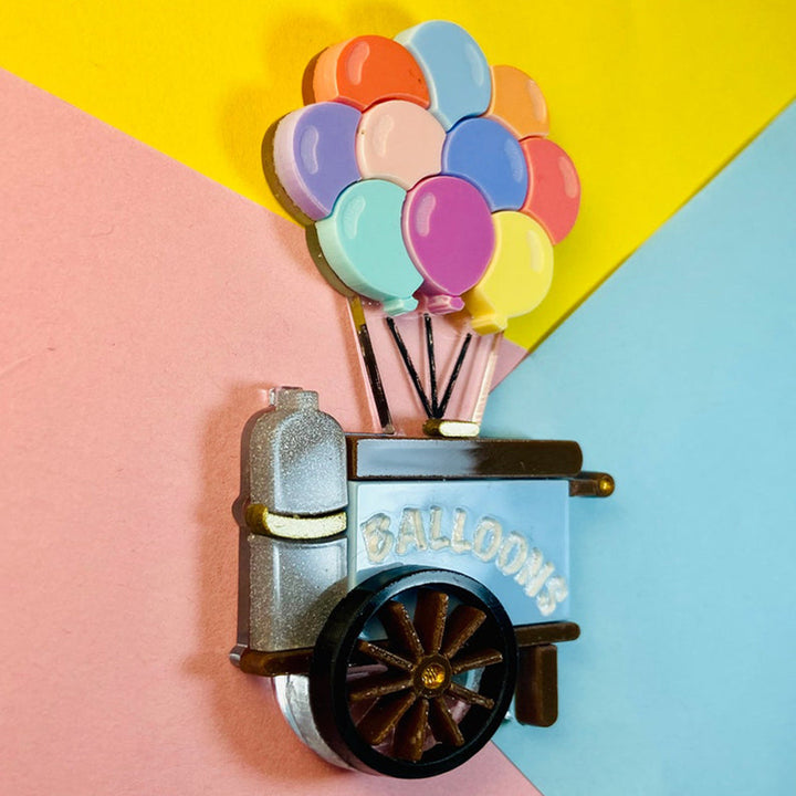 Funfair Collection 2022 - Balloons Cart Acrylic Brooch by Makokot Design