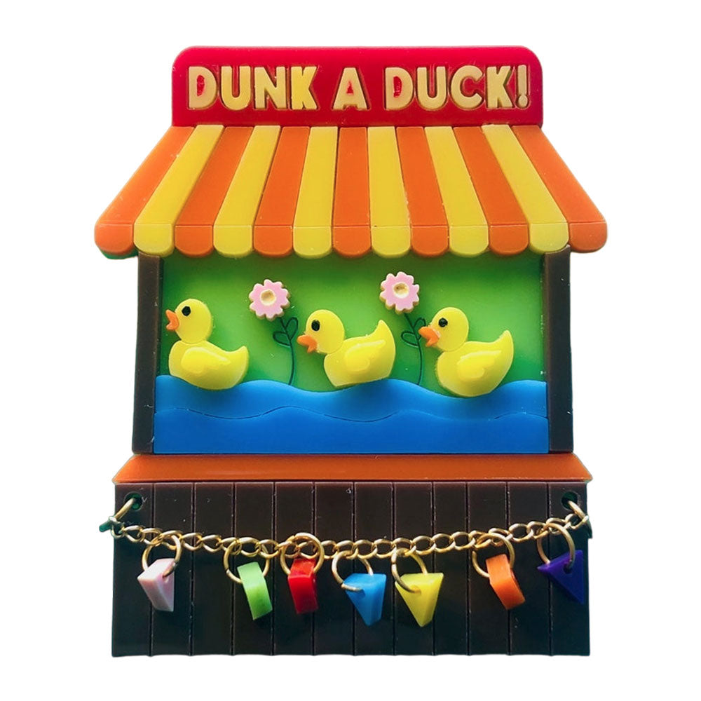 Funfair Collection - Dunk a Duck Acrylic Brooch by Makokot Design