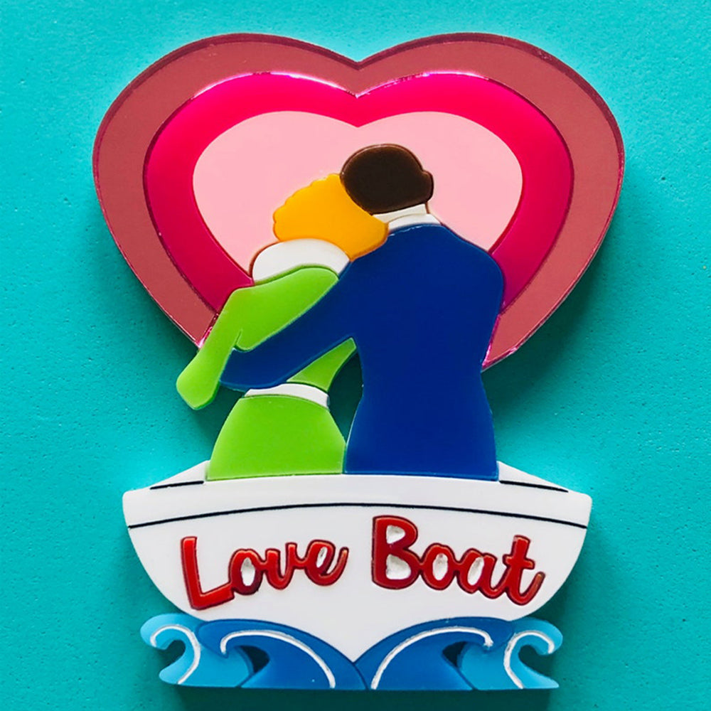 Funfair Collection - Love Boat Acrylic Brooch by Makokot Design