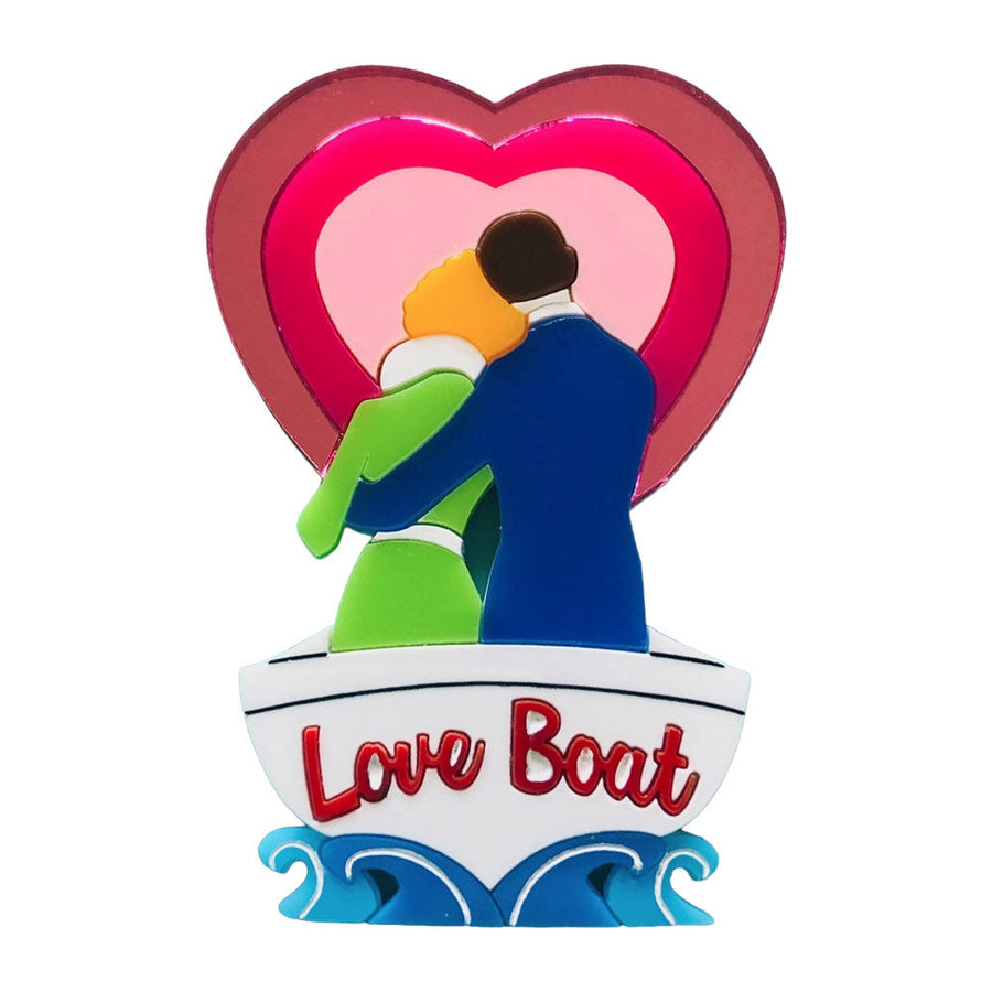 Funfair Collection - Love Boat Acrylic Brooch by Makokot Design
