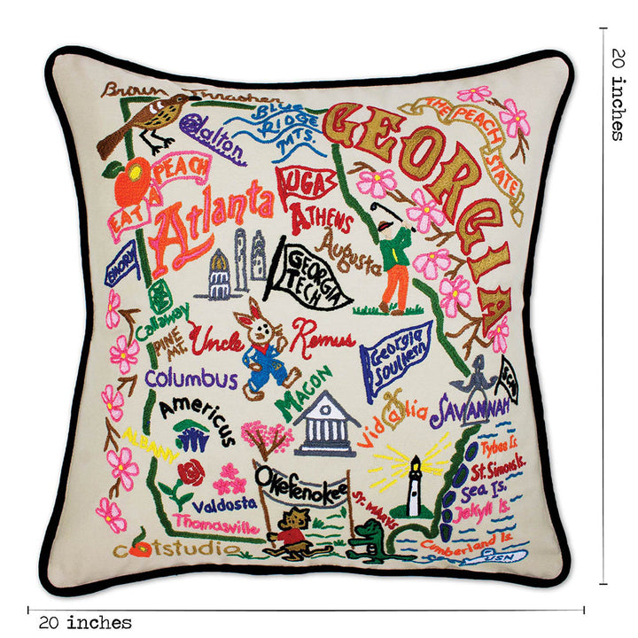 Georgia Hand-Embroidered Pillow