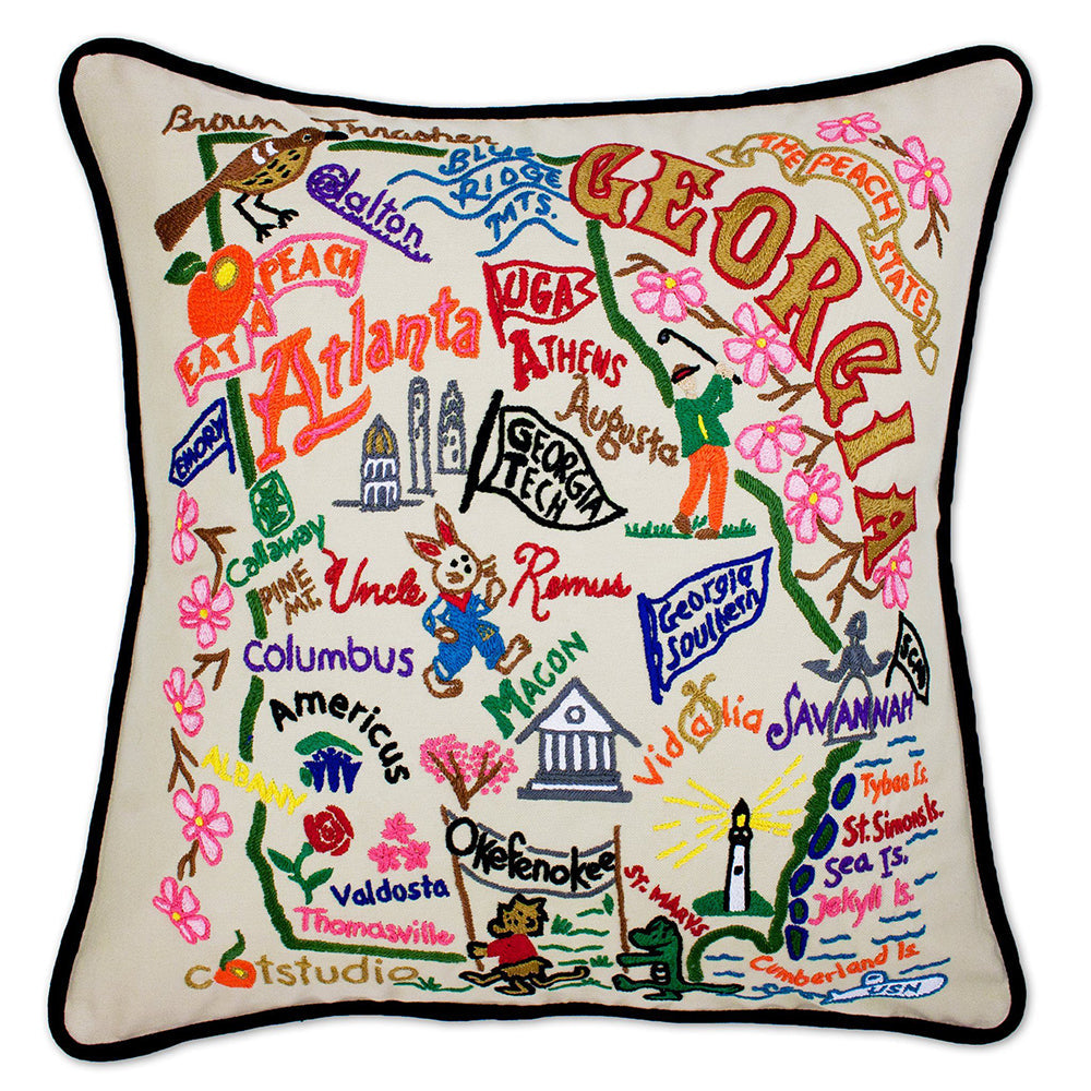Georgia Hand-Embroidered Pillow