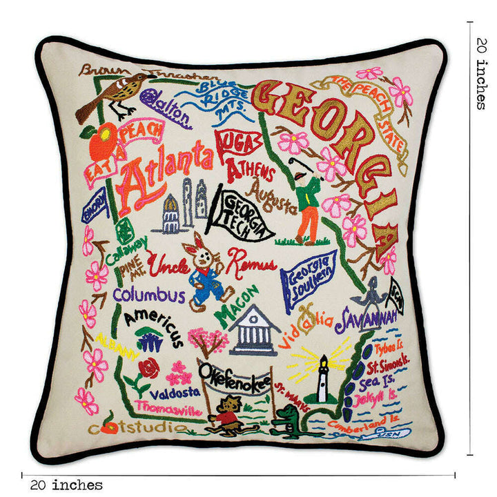 Georgia Hand-Embroidered Pillow