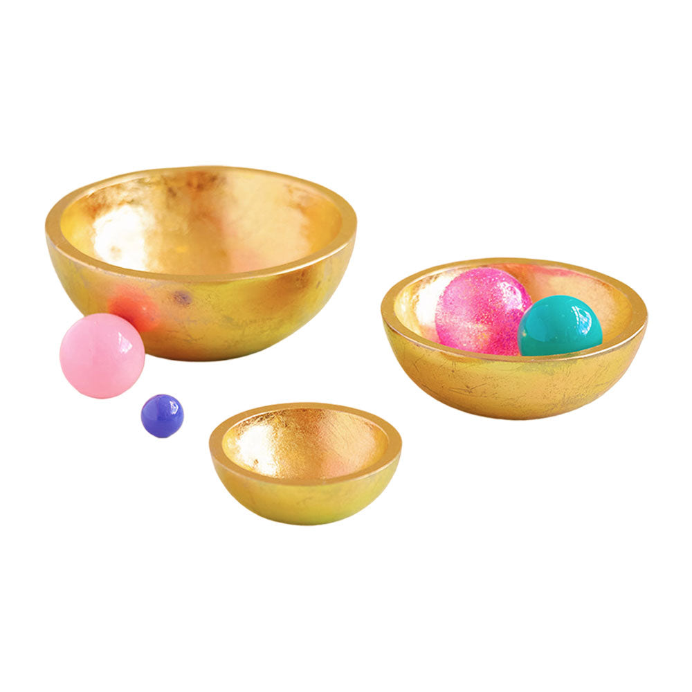 Gilded Bowls, Set of 3 by GlitterVille