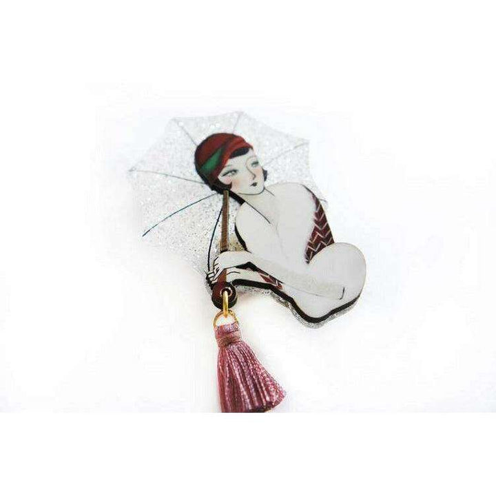 Girl with Umbrella Brooch by Laliblue - Quirks!