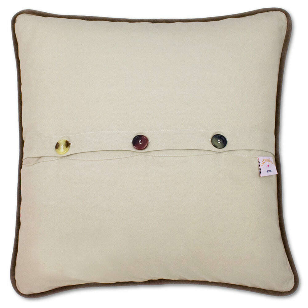 Glacier Park Hand-Embroidered Pillow