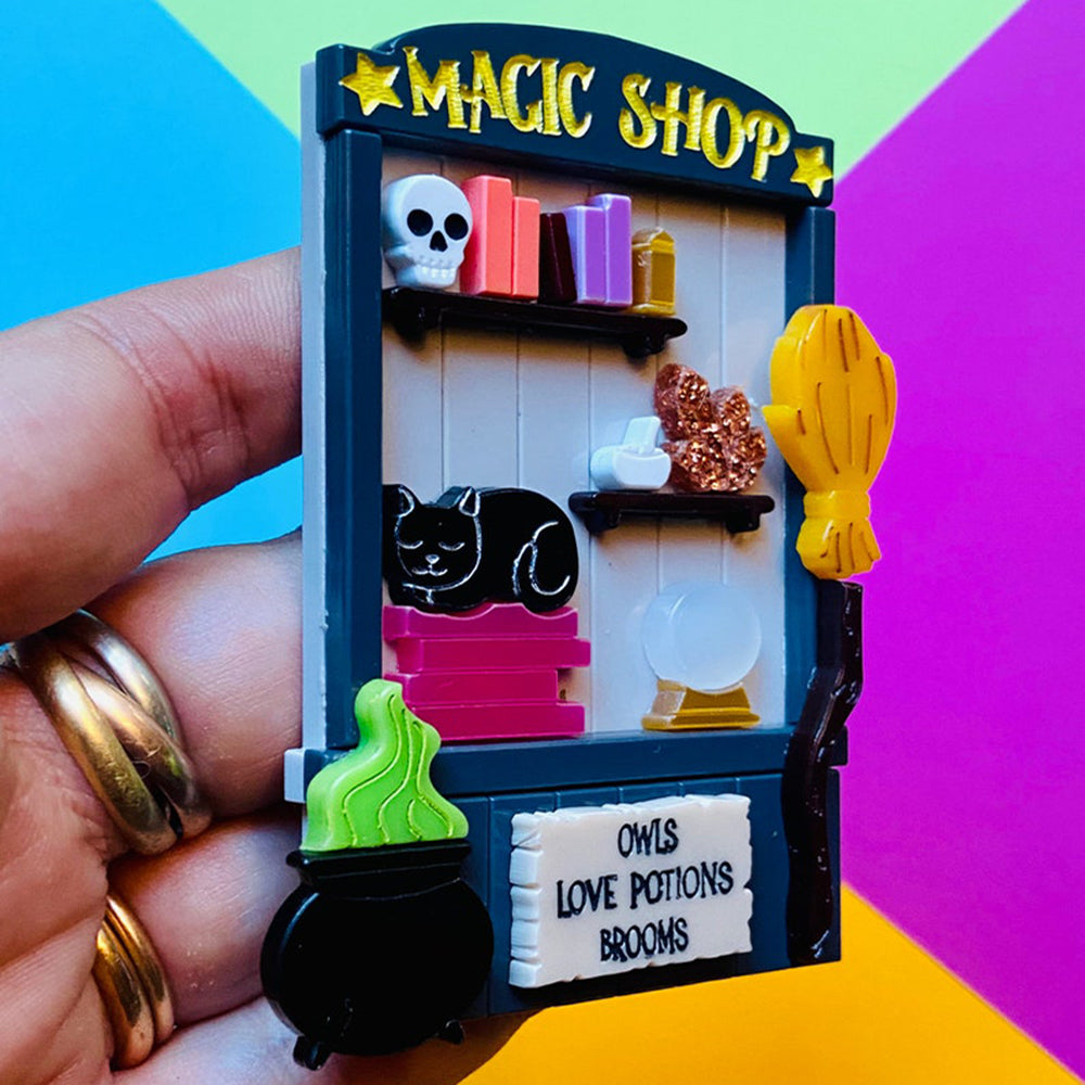 Halloween 2022 - Creepy Funfair Collection - Magic Shop Acrylic Brooch by Makokot Design
