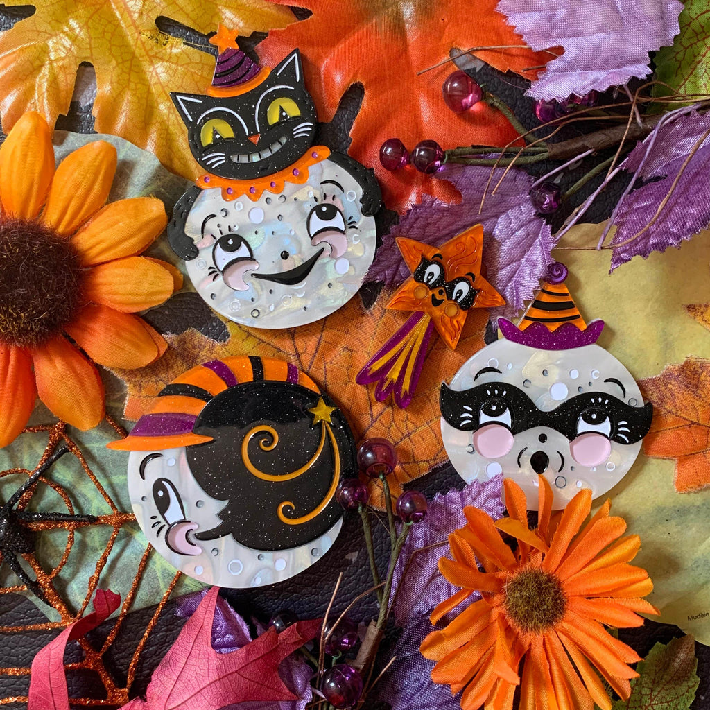 Halloween Luna Spooks Complete Brooch Collection by Johanna Parker x Lipstick & Chrome - Quirks!