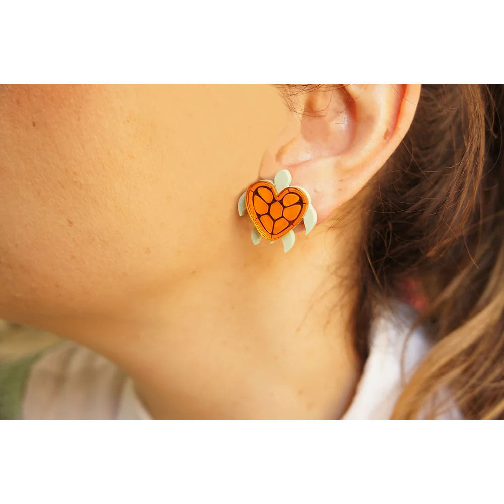Heart Turtle Earrings by Laliblue