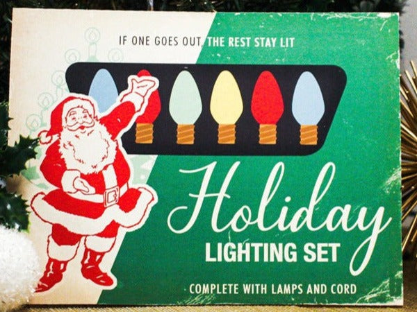 Holiday Lighting Christmas Box Art Wood Cutouts by Sawmill Shop