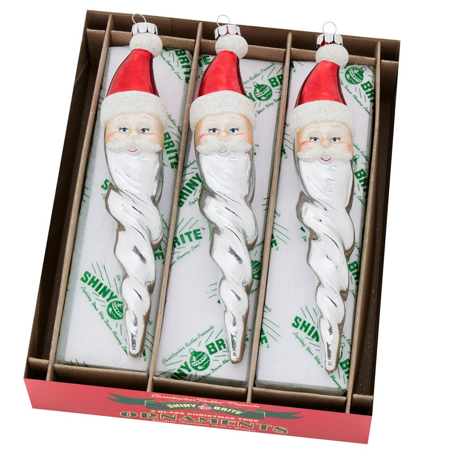 Holiday Splendor 3 Count 7" Santa Icicles by Shiny Brite
