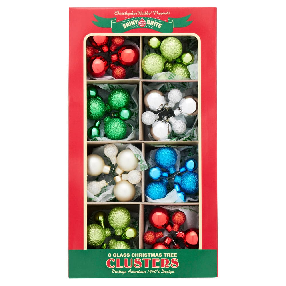 Holiday Splendor 8 Count 6Pc 1" & .5" Clusters - 2024 by Shiny Brite