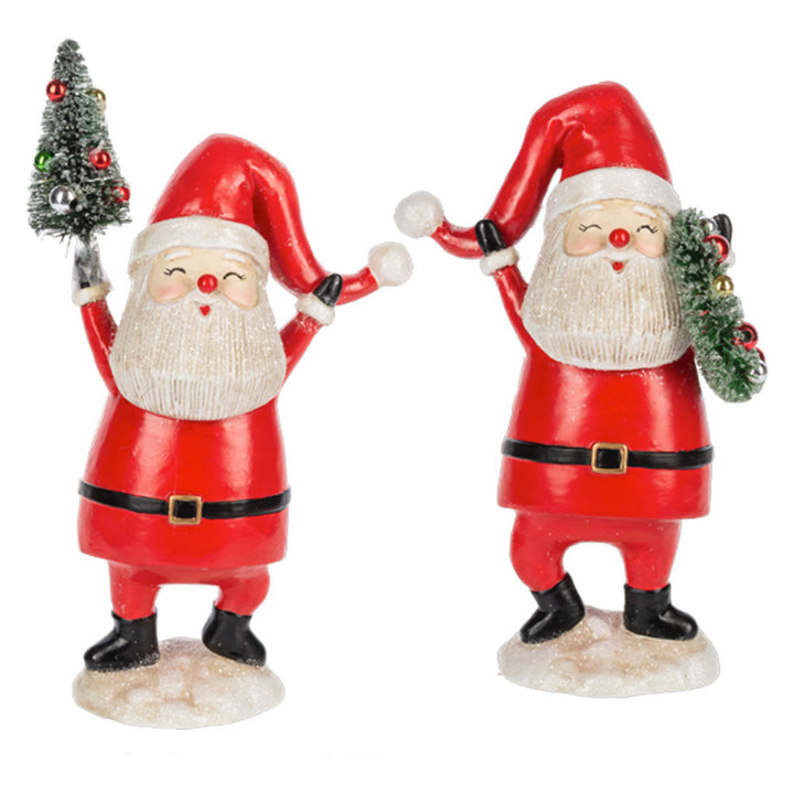 Holly Jolly Santa Figurines (4 pc. ppk.) by Ganz image