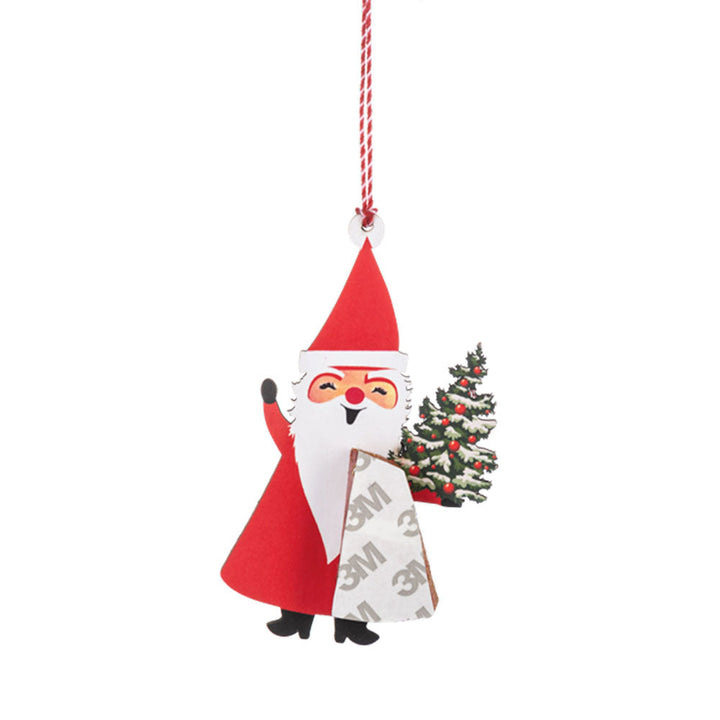 Honeycomb Snowman & Santa Ornaments (12 pc. ppk.) by Ganz image 12