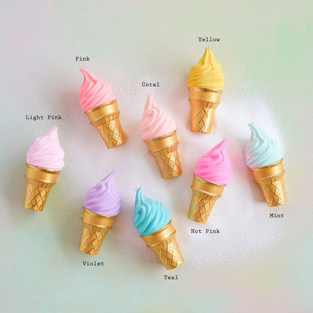Ice Cream Cone Ornament by GlitterVille
