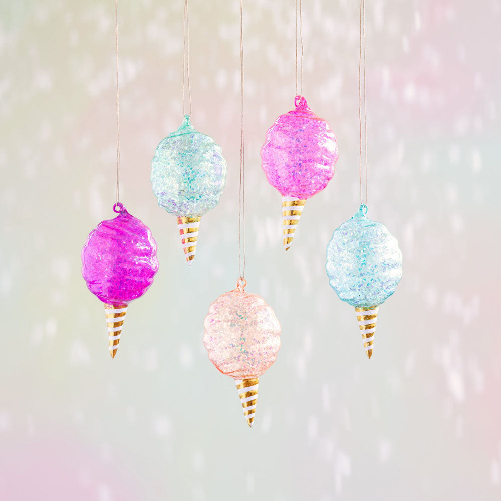 Iridescent Cotton Candy Ornament by GlitterVille