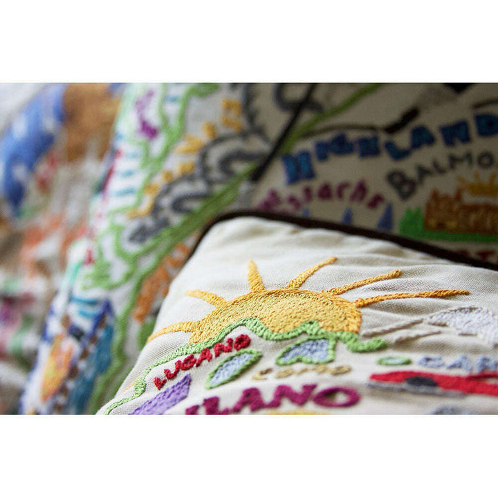 Italy Hand-Embroidered Pillow