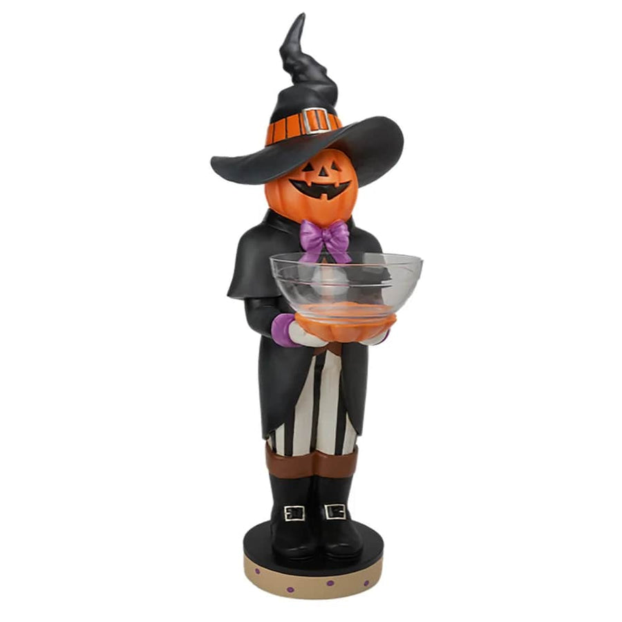 Jack O Lantern Butler with Candy Bowl by December Diamonds