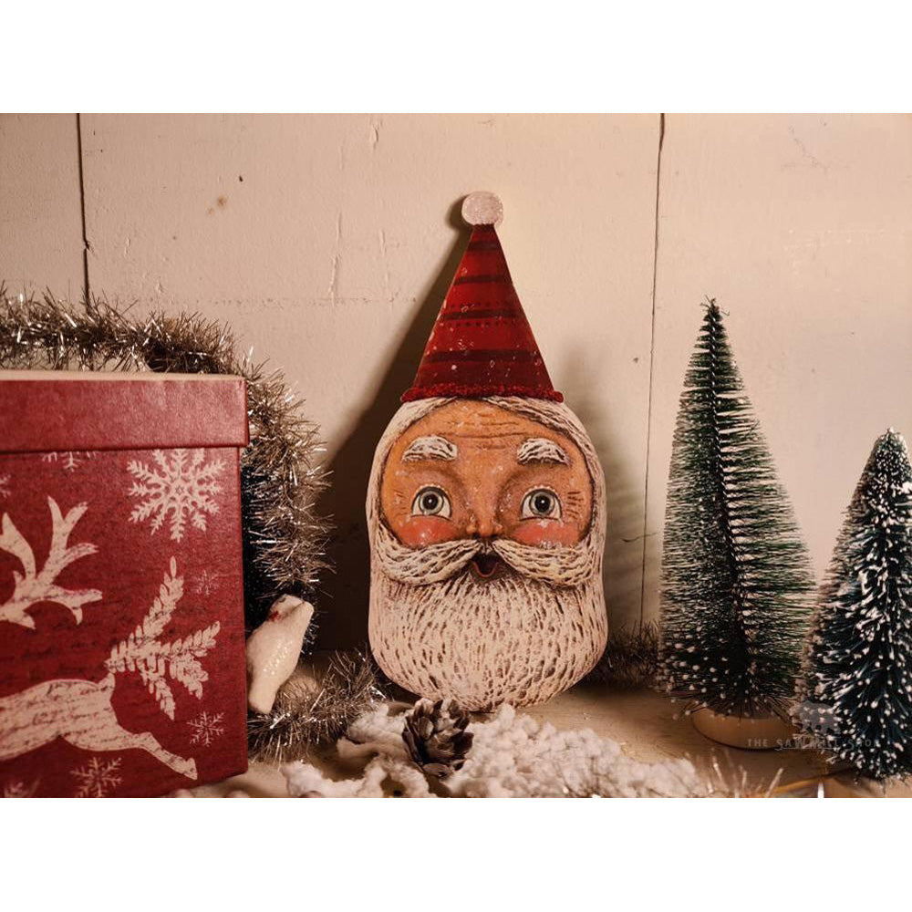 Johanna Parker Santa Christmas Wood Cutout by Sawmill Shop