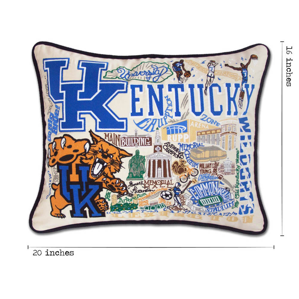 Kentucky, University of Collegiate Embroidered Pillow by CatStudio