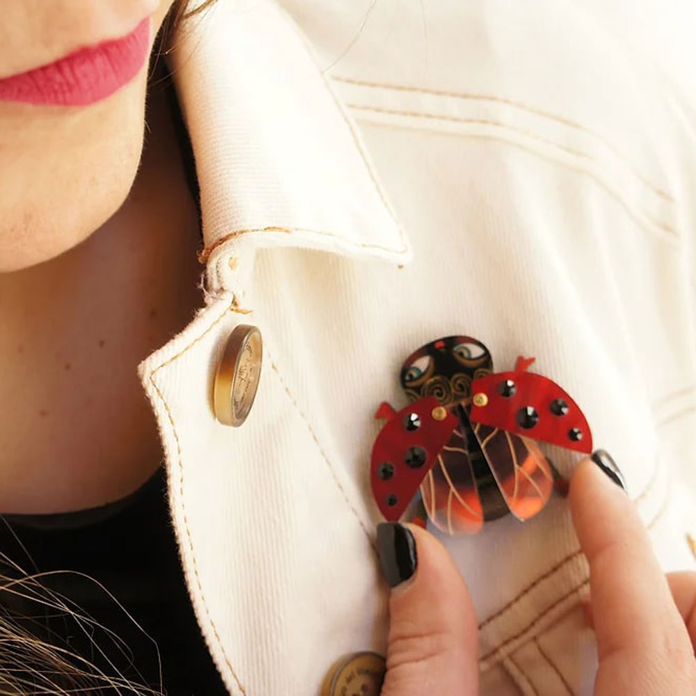 Ladybug Brooch by LaliBlue image 3