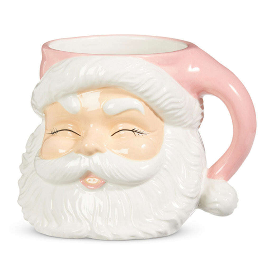 7.5" Pink Santa Container by Raz Imports