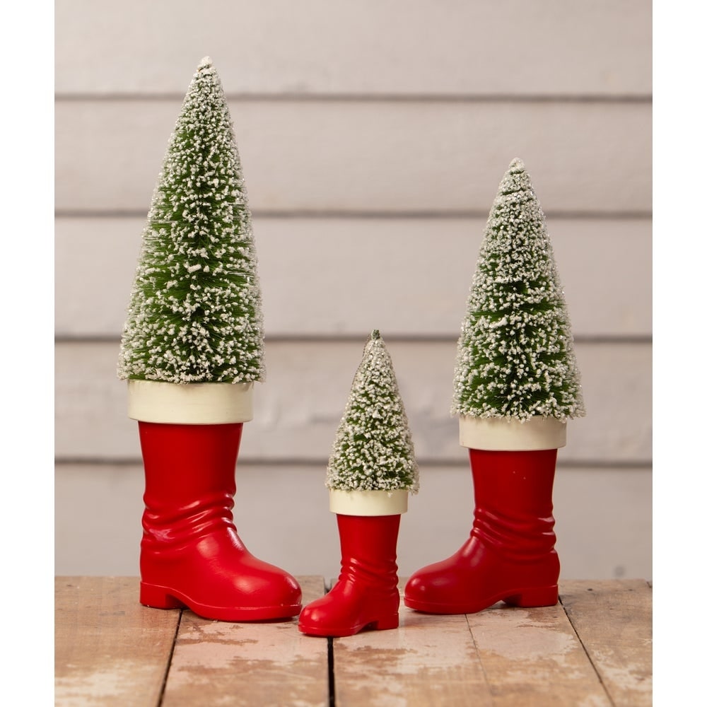 Large Santa Boot with BB Tree by Bethany Lowe