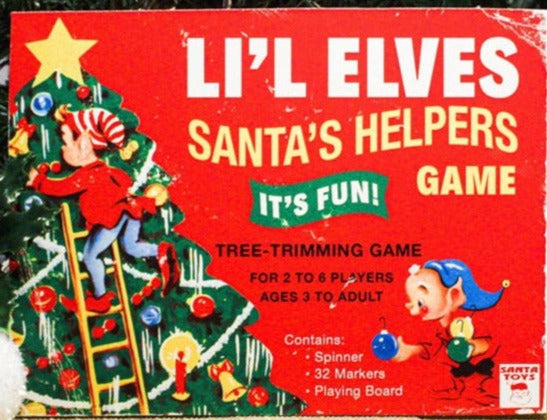 Lil Elves Christmas Box Art Wood Cutouts by Sawmill Shop