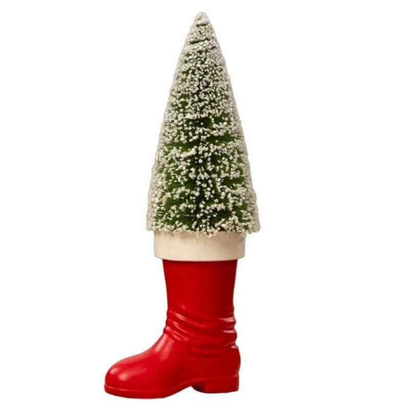 Medium Santa Boot with bottlebrush Tree by Bethany Lowe