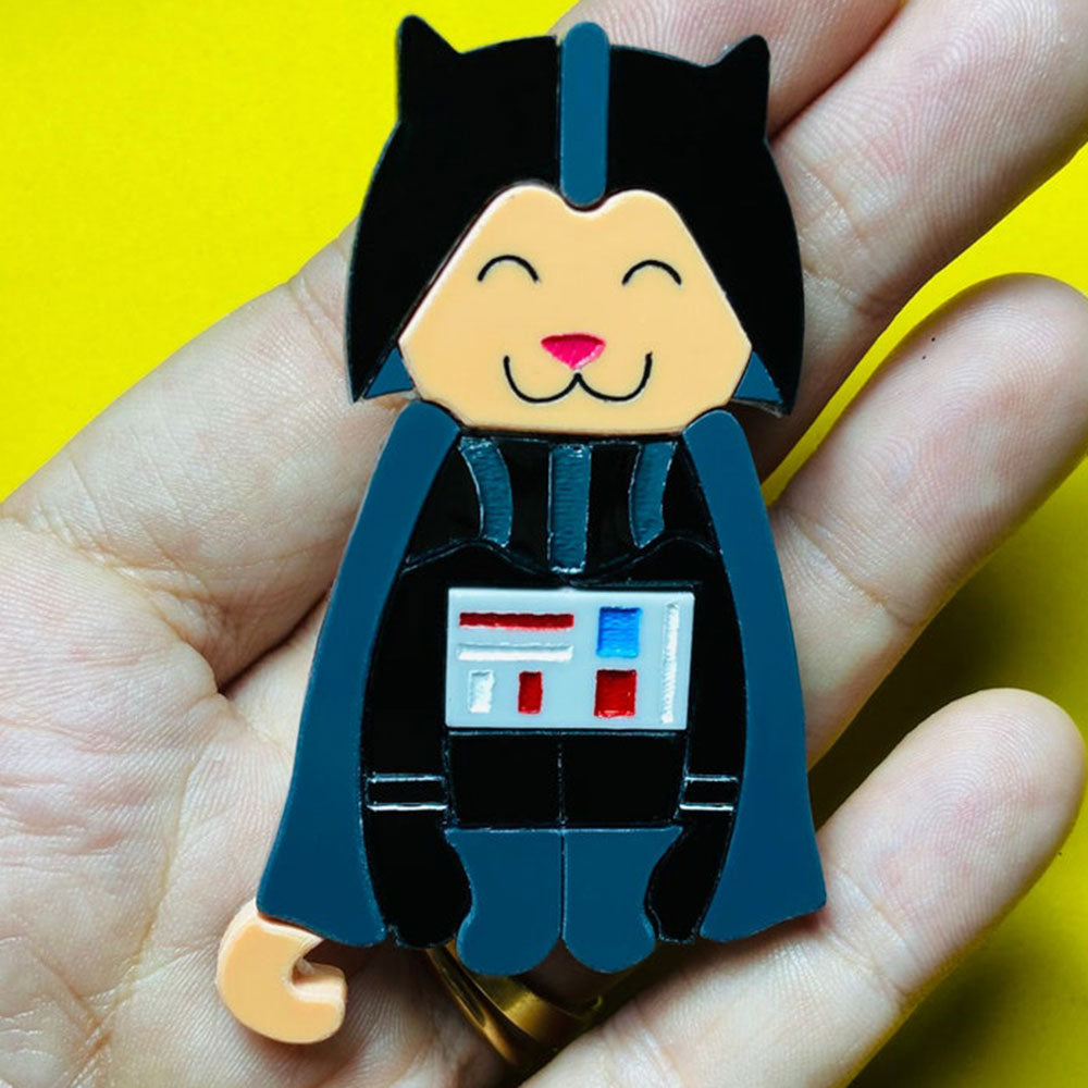 Meowtiful Collection - Meow Vader Acrylic Brooch by Makokot Design