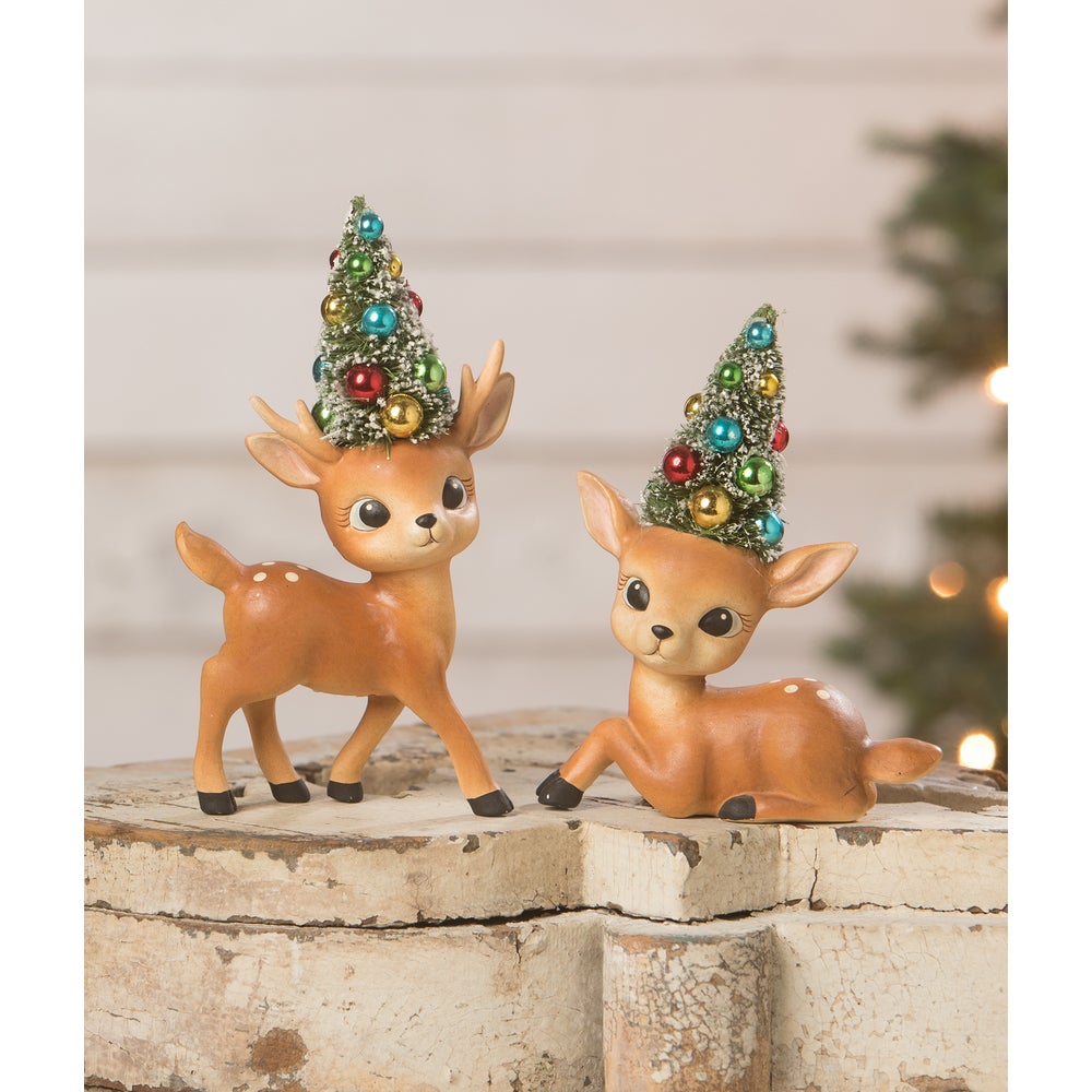 Merry & Bright Standing Reindeer by Bethany Lowe