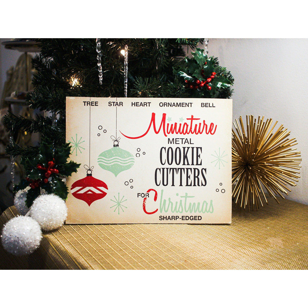 Miniature Cookie Christmas Decor Box Wood Cutouts by Sawmill Shop