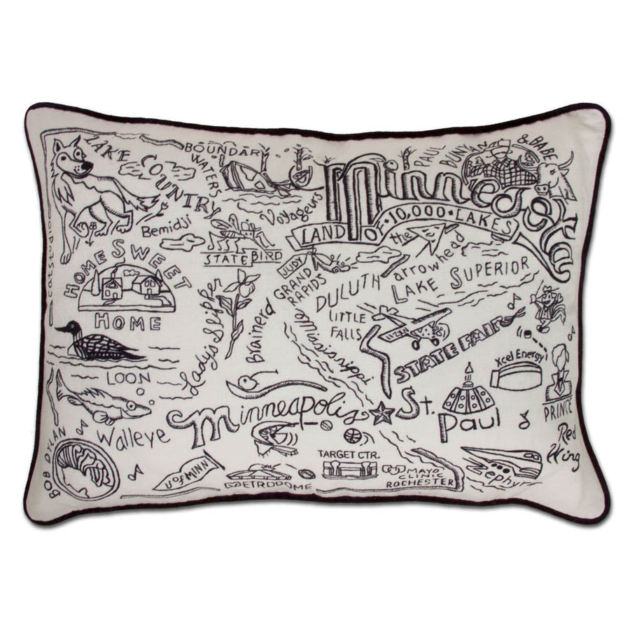 Minnesota Hand-Guided Machine Pillow by CatStudio