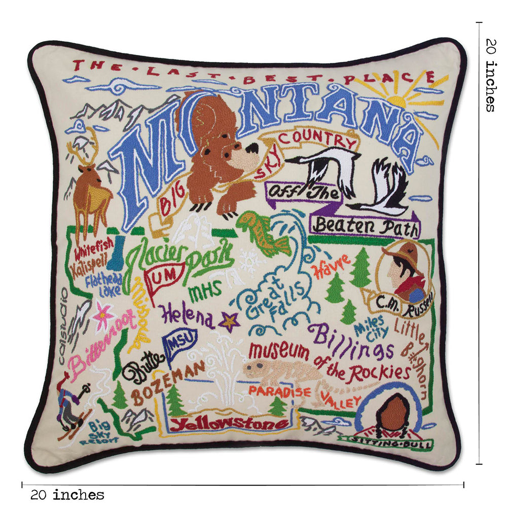 Montana Hand-Embroidered Pillow