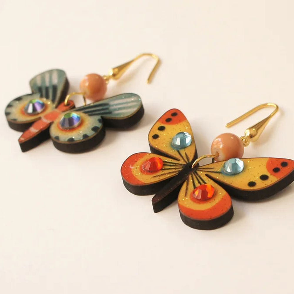 Multicolor Butterfly Earrings by LaliBlue image 1