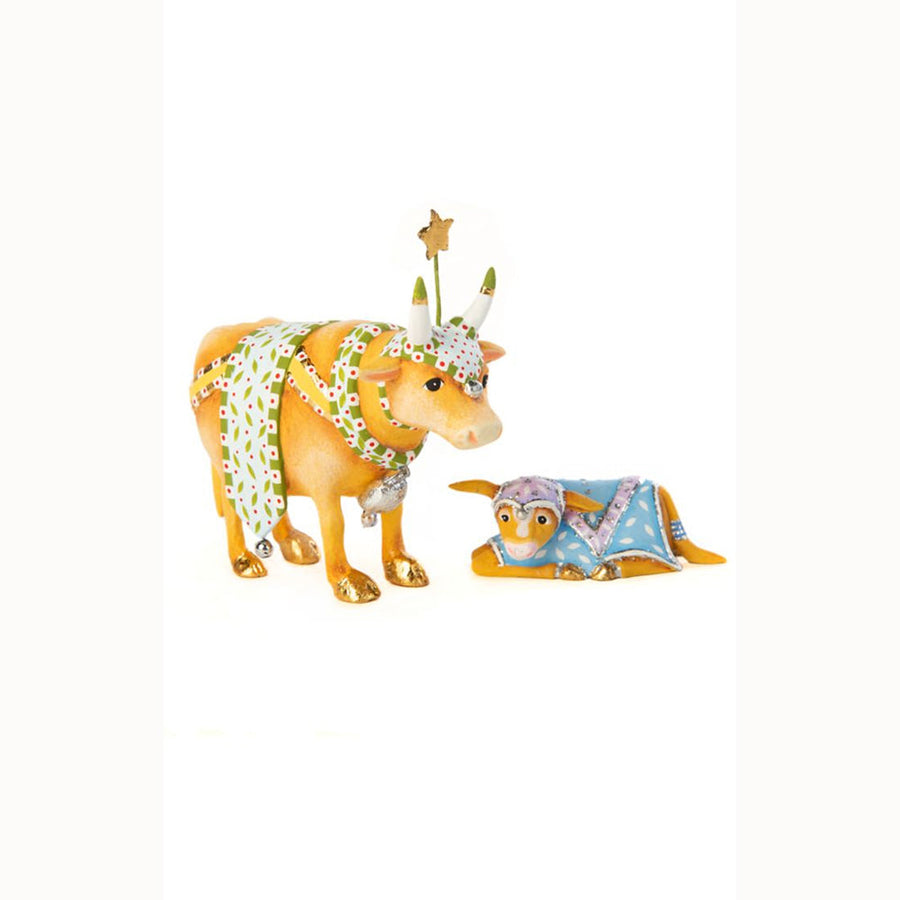 Nativity Cow & Calf Mini Figures by Patience Brewster