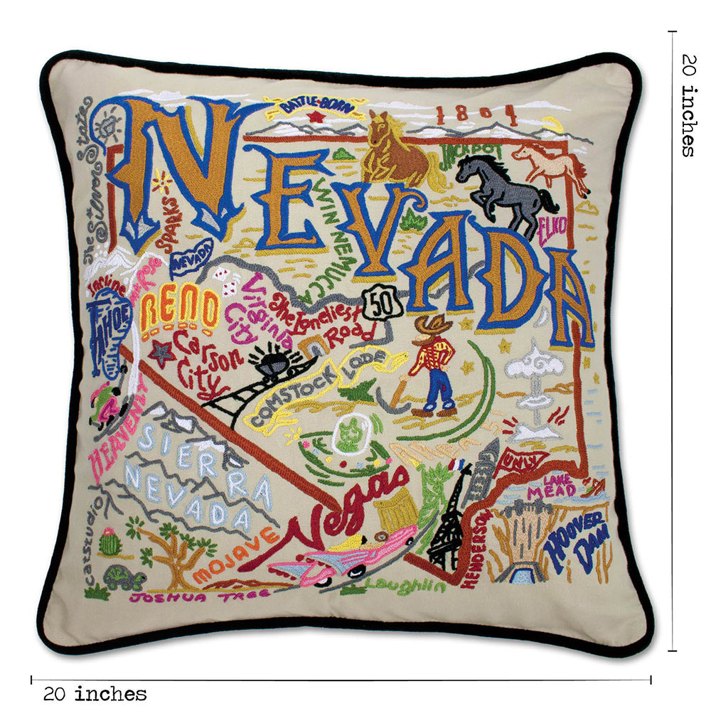 Nevada Hand-Embroidered Pillow