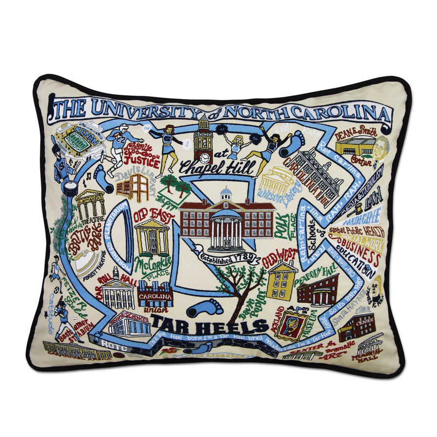 North Carolina, University of Collegiate Embroidered Pillow by CatStudio