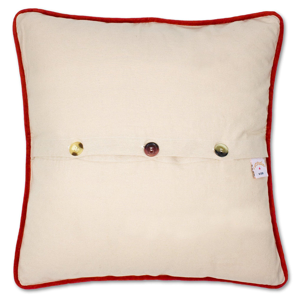 North Pole 1 Hand-Embroidered Pillow