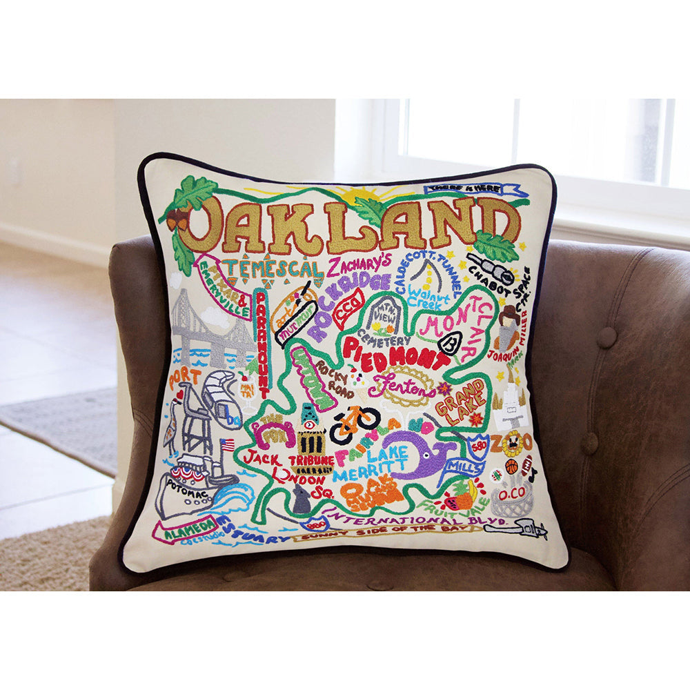 Oakland Hand-Embroidered Pillow