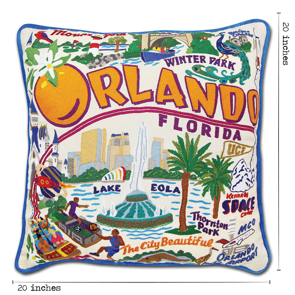 Orlando Hand-Embroidered Pillow