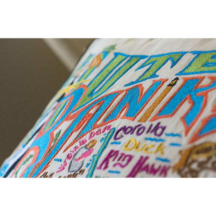 Outer Banks Hand-Embroidered Pillow