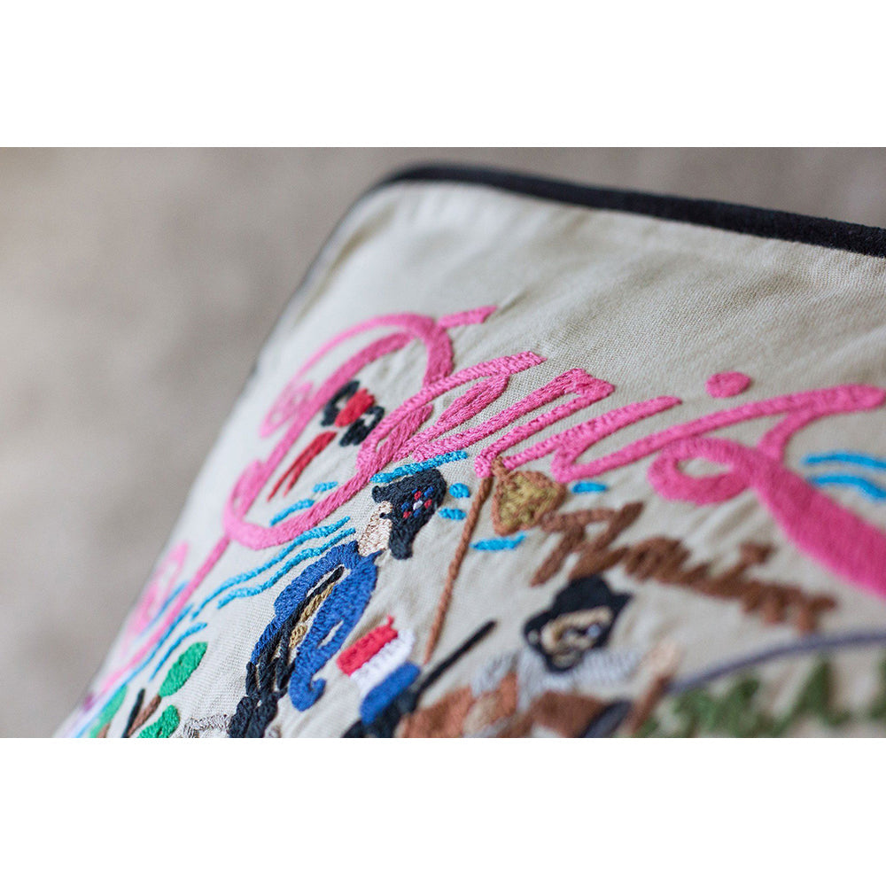 Paris Hand-Embroidered Pillow