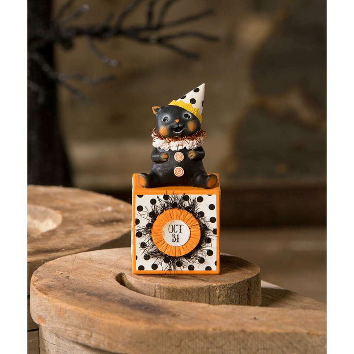 Party Hat Kitty on Block by Bethany Lowe Designs – view 2