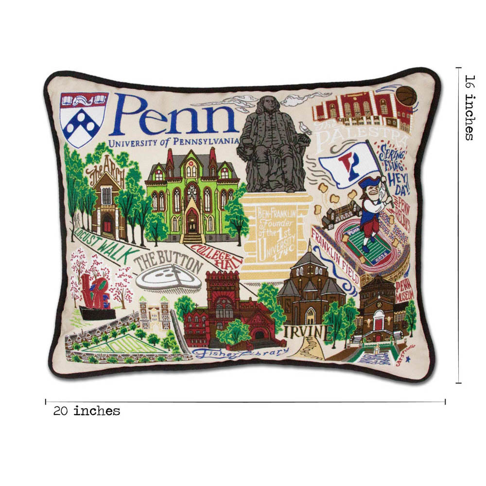 Pennsylvania, University of Collegiate Embroidered Pillow by CatStudio