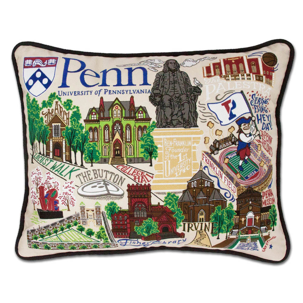 Pennsylvania, University of Collegiate Embroidered Pillow by CatStudio
