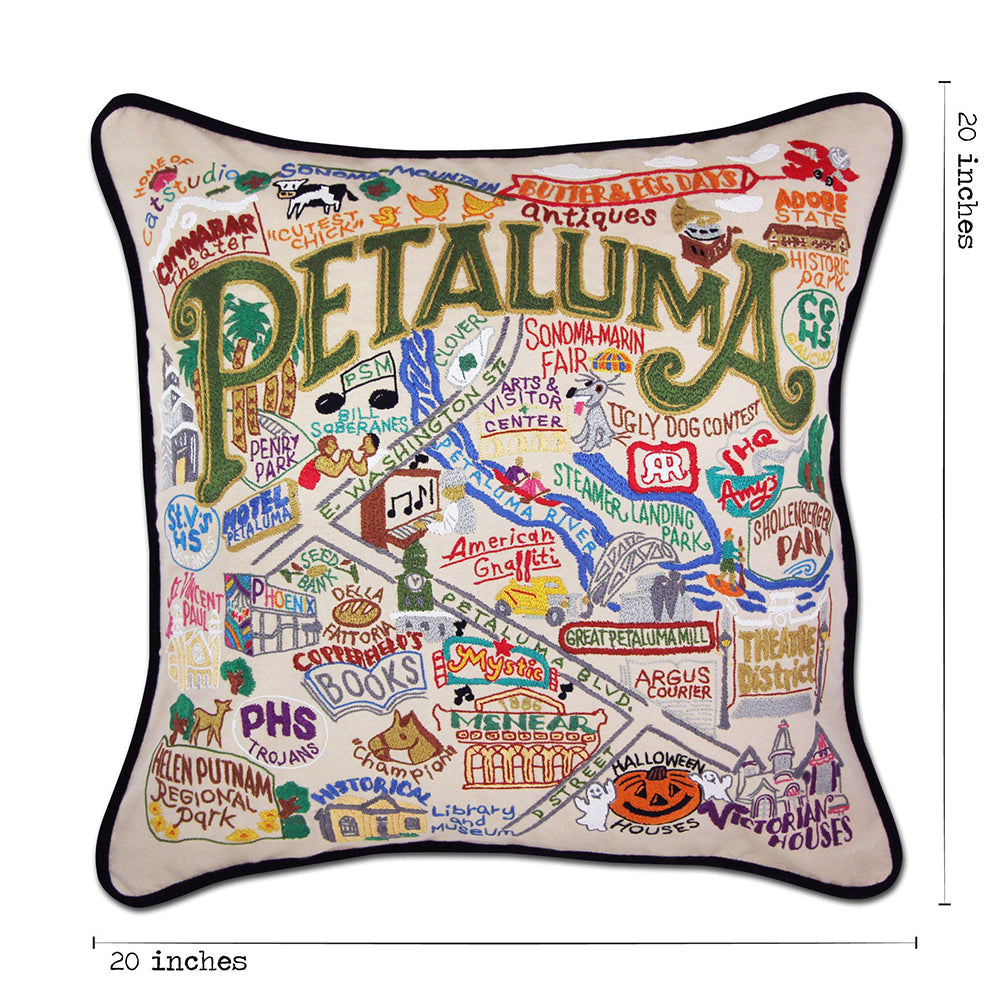 Petaluma Hand-Embroidered Pillow