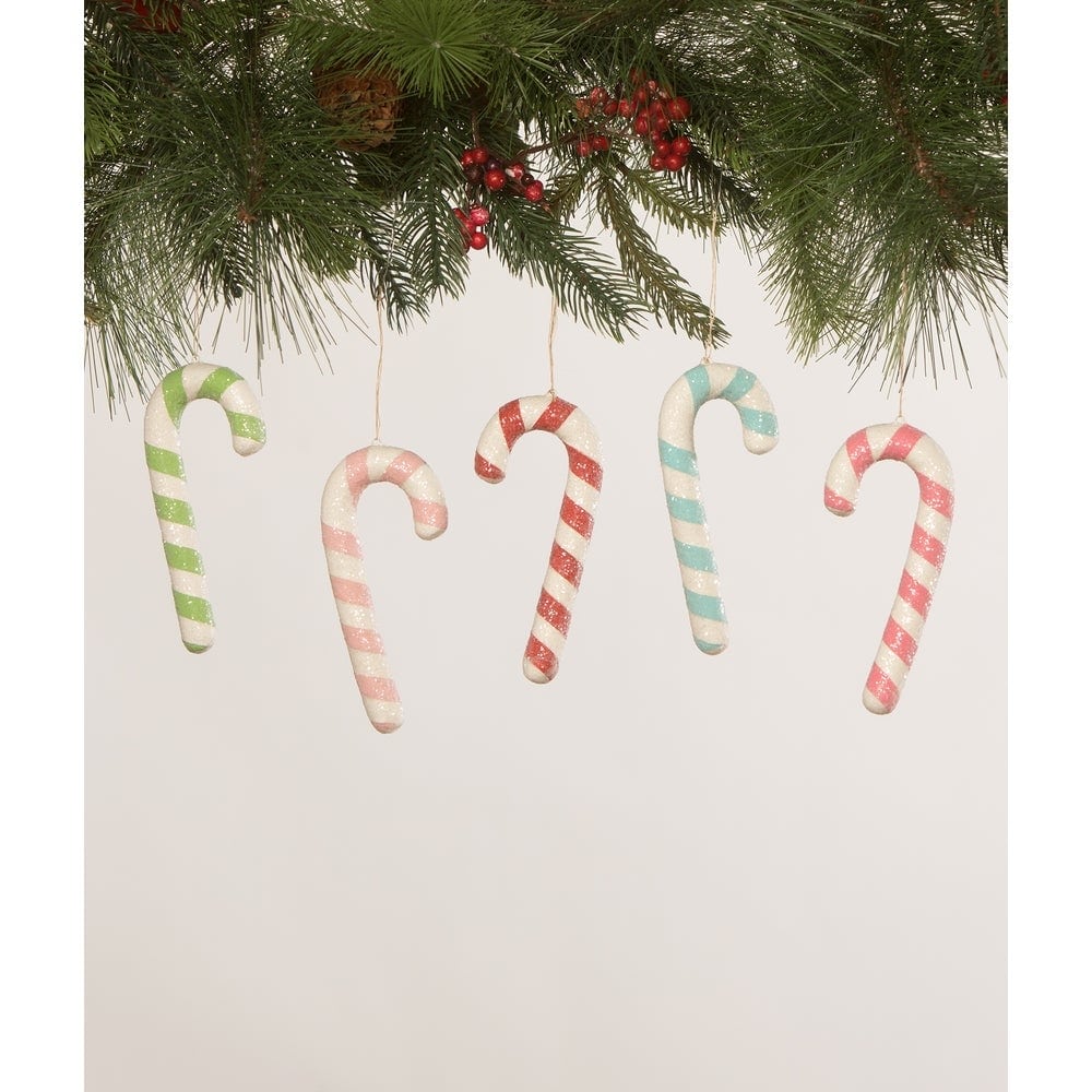 Pink Candy Cane Ornament by Bethany Lowe