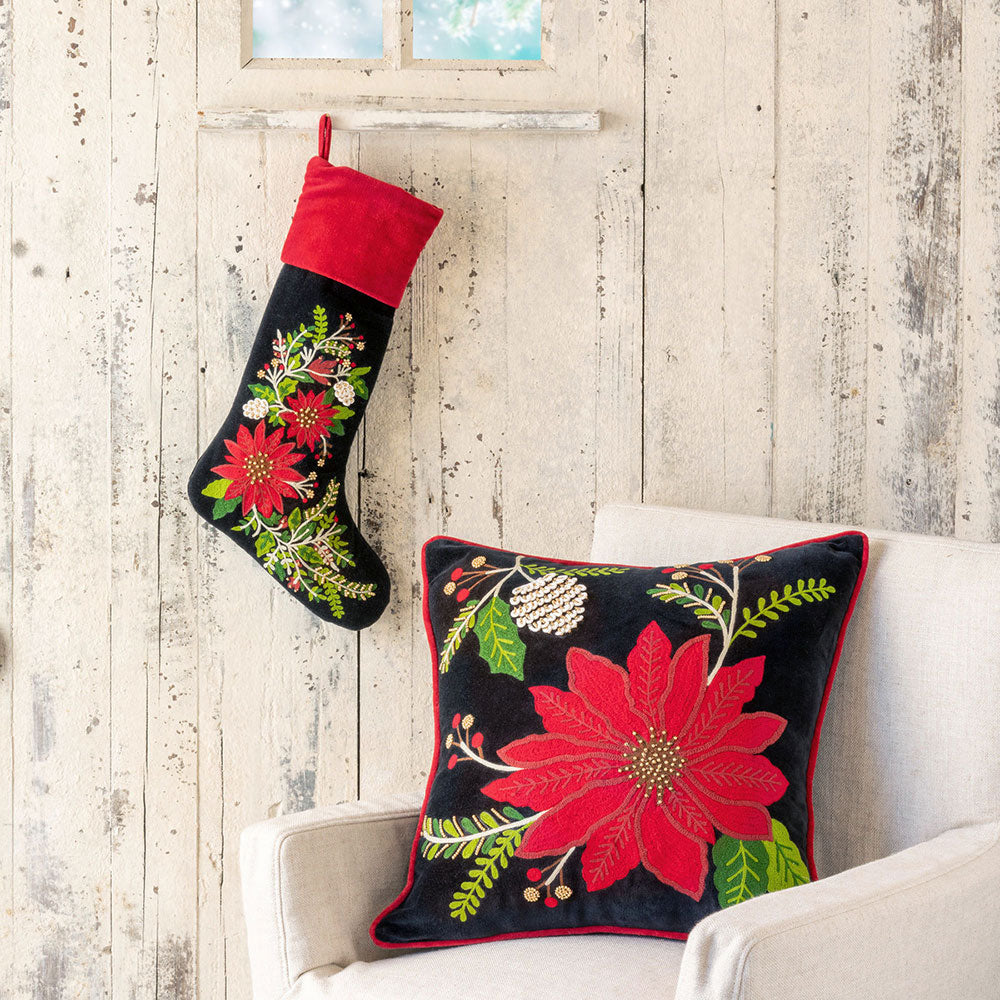 Poinsettia Stocking by Park Hill