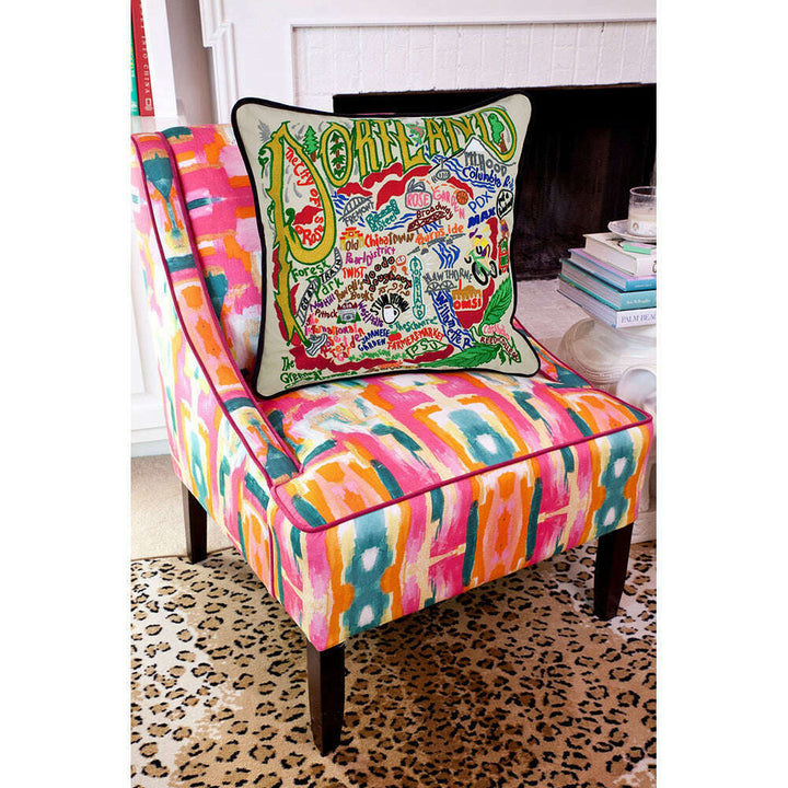 Portland Hand-Embroidered Pillow